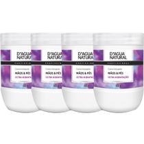 4 Creme Desodorante Hidratante Mãos Pés 680G D'agua natural