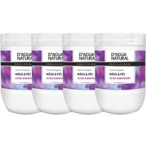 4 Creme Desodorante Hidratante Mãos Pés 680G D'agua natural