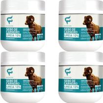 4 Creme Hidratante Fashion Cosméticos Sebo de Carneiro Ureia 10% Pote 430ml