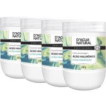 4 Creme Massagem Acido Hialuronico Anti-Idade Dagua Natural