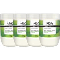 4 Creme Massagem Anticelulite Ecofloral 650G D'agua natural
