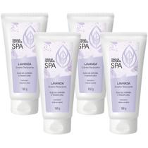 4 Creme Massagem Relaxante SPA Lavanda 160G D'Agua Natural