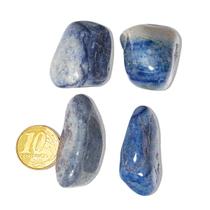 4 Cristal Azul Grande Pedra Quartzo Rolado com 3 cm Aproximadamente 4 Cristal Azul Grande Pedra Quartzo Rolado com 3 cm Aproximadamente