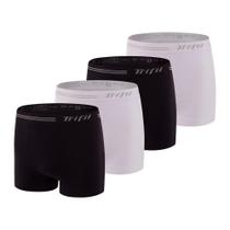 4 Cuecas Boxer Masculina Trifil Sem Costura De Microfibra Toque Macio Box Básica