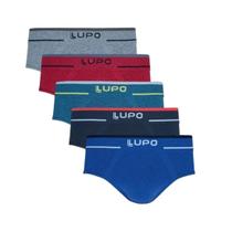 4 cuecas lupo slip sem costura fio texturizado a ar 624