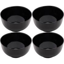 4 Cumbucas Bowls Vidro Opalino 700ml Lyor Tigela Diwali Black 14x8cm Cereais Sopas