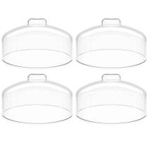 4 Cúpulas de Plástico 24cm Clear para Bolos Tortas Doces Pratos Haus Concept Cristal