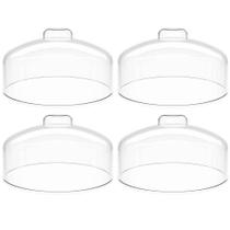 4 Cúpulas de Plástico 24cm Clear para Bolos Tortas Doces Pratos Haus Concept Cristal