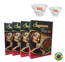 4 CXs Filtros Para Cafeteira Lavável nº 102 Coador de Café TNT Supremo Reutilizável até 5X