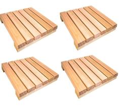 4 Deck de Madeira Modular 40x40 cm Jardim Plantas Tablado 4 Deck de Madeira Modular 40x40 cm Jardim Plantas Tablado