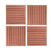 4 Deck Madeira Modular 50x50 Natural Área Interna e Externa 4 Deck Madeira Modular 50x50 Natural Área Interna e Externa