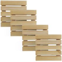 4 Deck Madeira Modular Reforçado Pinus 30x30 Natural Interno 4 Deck Madeira Modular Reforçado Pinus 30x30 Natural Interno