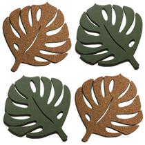 4 Descanso Suporte de Panela Travessa Folha Cortiça Natural 4 Descanso Suporte de Panela Travessa Folha Cortiça Natural