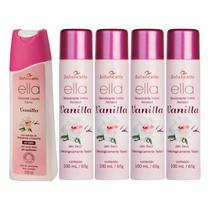 4 Desodorante Íntimo Ella Vanilla + Sabonete Líquido Íntimo