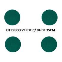 4 Disco Verde BRITHIS 350mm Limpeza Piso com Enceradeiras 4 Disco Verde BRITHIS 350mm Limpeza Piso com Enceradeiras