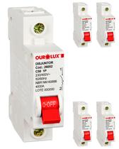 4 Disjuntor Monopolar 50 Amperes Curva C Ourolux