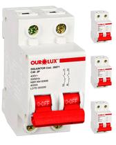 4 Disjuntores 2 Polos 40 Amperes Curva C 4ka Ourolux