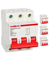 4 Disjuntores 3 Polos 40 Amperes Curva C 4Ka Ourolux