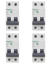 4 Disjuntores Schneider 2p 125a 4.5ka Easy9 230v