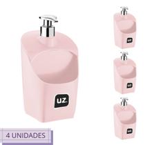 4 Dispenser P detergente Rosa Com válvula Metalizada UZ