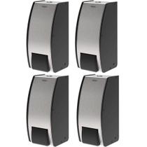 4 Dispensers de Parede para Sabonete Espuma Inox 800ml Brinox Decorline para Banheiro