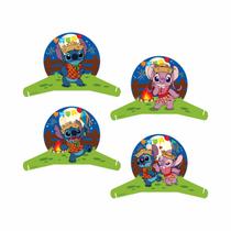 4 Display Decoração Stitch Junino Festa Junina Aniversá 28cm 4 Display Decoração Stitch Junino Festa Junina Aniversá 28cm