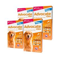4 Elanco Advocate 1 Bisnaga 2,5mL Antipulgas e Vermífugo Cães 10 a 25kg 4 semanas Ação imediata