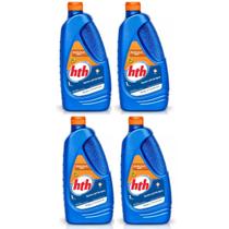 4 Elevador de Ph Mais Hth Liquido Tratamento Piscina 1 Litro