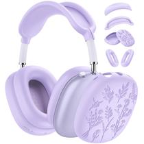 4 em 1 Capa de silicone gravada em flores para AirPods Max 4 em 1 Capa de silicone gravada em flores para AirPods Max