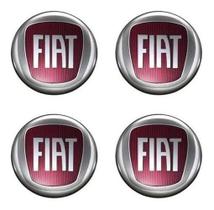 4 Emblema Adesivo Calota Fiat Argo Resinado Vermelho 48Mm