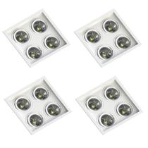 4 Embutido Recuado P/ 4 Lâmpadas AR111 Preto Save Energy 4 Embutido Recuado P/ 4 Lâmpadas AR111 Preto Save Energy