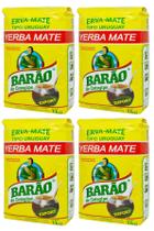 4 Erva Mate Chimarrão BARÃO EXPORT Padrão Uruguai 1kg 4 Erva Mate Chimarrão BARÃO EXPORT Padrão Uruguai 1kg