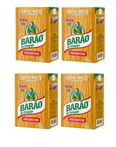 4 Erva Mate Chimarrão BARÃO PREMIUM VÁCUO Sem Açúcar 1Kg
