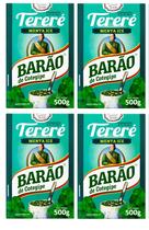 4 Erva Mate Tereré BARÃO MENTA ICE Sem Glúten 500 g