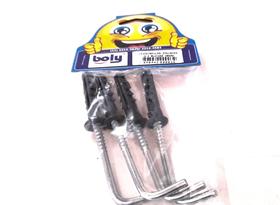 4 Escápulas Zincadas Com 4 Buchas Com Anel 8mm Boly