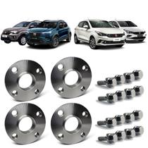 4 Espaçador Alargador De Rodas 15mm Mobi Cronos Argo Pulse 4 Espaçador Alargador De Rodas 15mm Mobi Cronos Argo Pulse