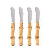 4 Espátulas para Patê Bamboo Natural Kenya