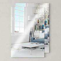 4 Espelho Retangular Adesivo Acrílico Espelhado Parede 30x20