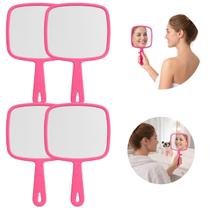 4 Espelhos de Mão Retangular Para Salão Cabelo Maquiagem 4 Espelhos de Mão Retangular Para Salão Cabelo Maquiagem