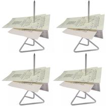 4 Espetos Para Fixar Papéis Organizadores Escritório Bancada