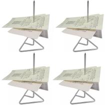 4 Espetos Para Fixar Papéis Organizadores Escritório Bancada