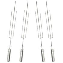 4 Espetos Tridente Inox Com Engrenagem Para Kit Giratório Brasa Grill 4 Espetos Tridente Inox Com Engrenagem Para Kit Giratório Brasa Grill