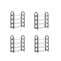 4 Estante Movel Multiuso Sapateira Organizador 4 Andares Black Sapato Escritorio Casa Calçado Racks 4 Estante Movel Multiuso Sapateira Organizador 4 Andares Black Sapato Escritorio Casa Calçado Racks