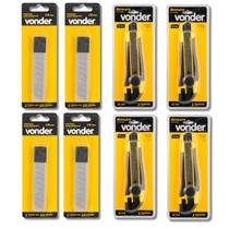 4 Estiletes 18 mm + 40 Lâminas Segmentada 18mm Es 218 Vonder 4 Estiletes 18 mm + 40 Lâminas Segmentada 18mm Es 218 Vonder