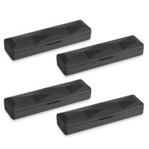 4 Estojo Multiuso Plástico Porta Escova de Dente e Pasta Preto Viagem Bolsa UZ 4 Estojo Multiuso Plástico Porta Escova de Dente e Pasta Preto Viagem Bolsa UZ