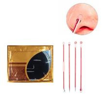 4 Extrator Cureta Tira Cravo Acne Espinha Mascara Colágeno