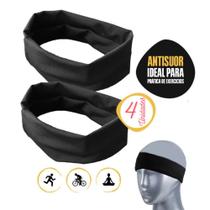 4 Faixas Cabeça Anti Suor Cabelo Testa Headband Academia Corrida Testeira