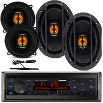 4 Falantes 5 Pol+6x9 Jb Flex Leson+ Rádio Mp3 Bt Usb+ Antena 4 Falantes 5 Pol+6x9 Jb Flex Leson+ Rádio Mp3 Bt Usb+ Antena