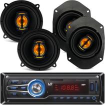 4 Falantes Ford Ka 96 A 13 Jb Flex 5 + 5x7 + Rádio Bluetooth