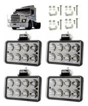 4 Farol Milha 8 Led 24w Compativel Sc 112 113 Mb 1113 Nl Edc